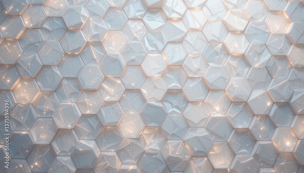 Poster dynamic hexagonal pattern design digital space abstract visual art modern environment aerial viewpoi