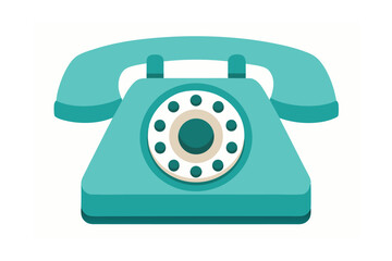 retro phone isolated on white