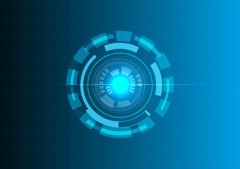Blue circle technology abstract technology innovation concept vector background and glowing light with some Elements of this image