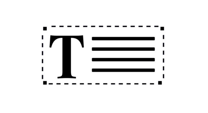 Isolated Text Box with Type Tool Content Creation
