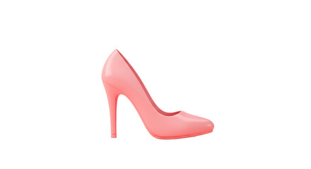 Isolated Pink High Heel Shoe Elegant Fashion