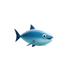 Fototapeta premium Adorable 3D Cartoon Tuna Fish Character