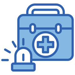 First Aid Blue White Icon