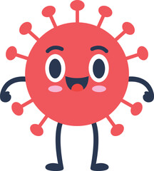 Fototapeta premium a cartoon virus with arms and legs