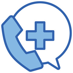 Health Service Blue White Icon