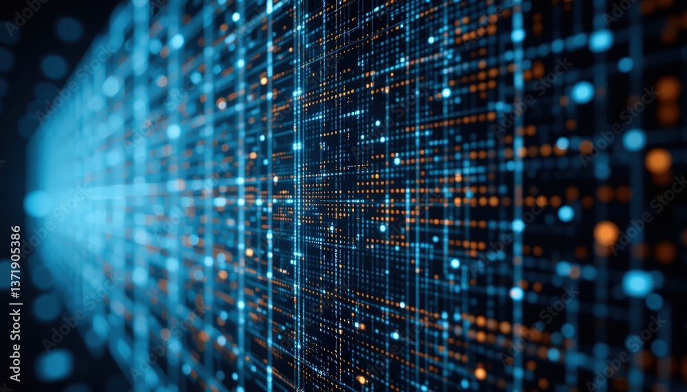 Aufkleber exploring digital data flow virtual environment abstract visuals technology immersive perspective