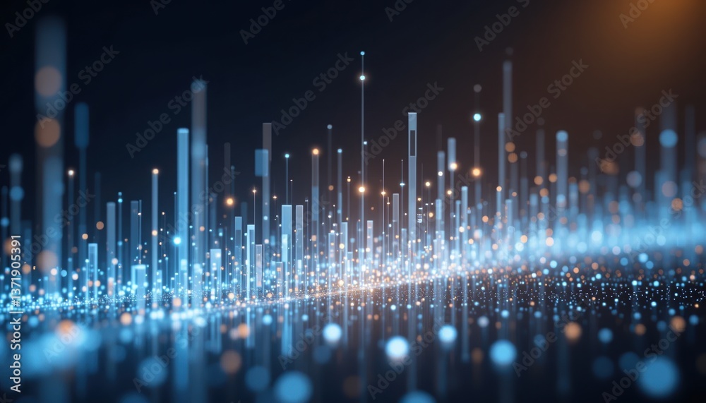 Aufkleber dynamic data visualization of abstract light patterns digital space graphic design futuristic enviro