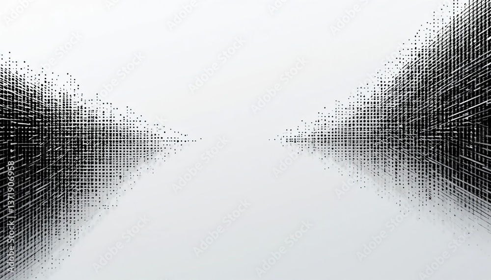 Aufkleber dynamic abstract patterns creating visual depth digital art minimalist environment futuristic viewpo