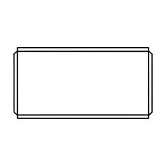 Obraz premium Silver and black picture frame isolated on white background