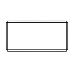 Obraz premium Silver and black picture frame isolated on white background