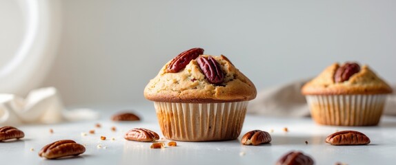 Delicious Date Pecan Muffins Breakfast Pastry Baked Goods