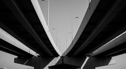 Elevated highway overpass structure