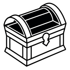 A simple-treasure-chest-with-gold-inside 