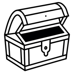 A simple-treasure-chest-with-gold-inside 