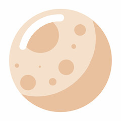 A soft pale beige moon with-gently contrasting 