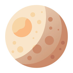 A soft pale beige moon with-gently contrasting 