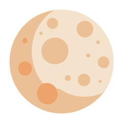 A soft pale beige moon with-gently contrasting 
