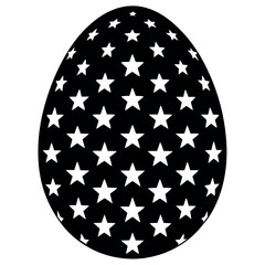 A striking-black-silhouette-of-an-easter-egg-cover.  