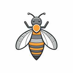 A stylized-bee-icon-with-black-wings-and-a-yellow 