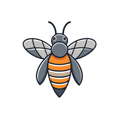 A stylized-bee-icon-with-black-wings-and-a-yellow 