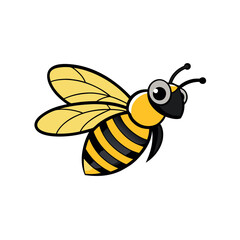 A stylized-bee-icon-with-black-wings-and-a-yellow 