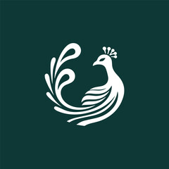 Minimalist Peacock Logo