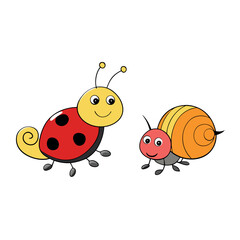A watercolor-style-illustration-of-two-ladybugs 