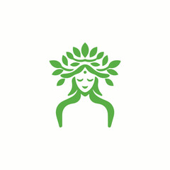 Nature goddess logo