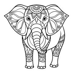 Elephant cartoon illustration