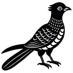 Cuckoo animal vector art illustration 