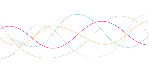 Abstract random colorful line pencil art abstract vector background. Curve wave seamless pattern. Line art striped graphic element.	
