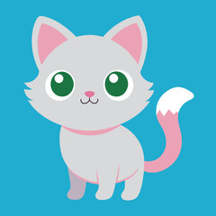 Cute little kitten. 