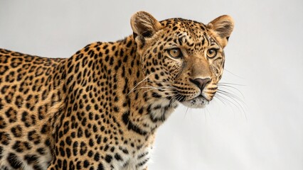Naklejka premium Javan leopard on studio background 