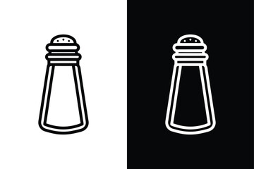 Salt Shaker Vector Icon. Clean & Modern Outline Illustration