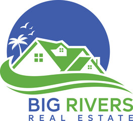 Big rivers real estate logo design