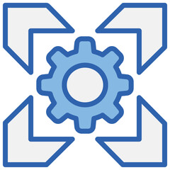 Flexibility Blue White Icon