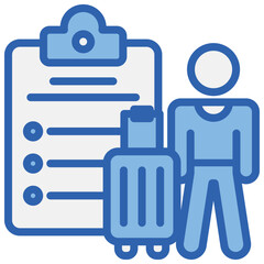 Leavy Policy Blue White Icon