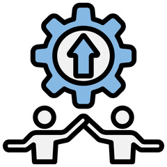 Collaboration Blue Black Icon