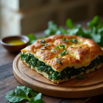 Soparnik Pie with Swiss Chard Onions and Olive Oil, Croatian Food