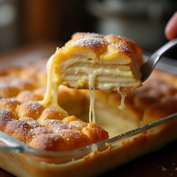 &Scaron;trukli Baked Layered Dough with Cheese, Croatian Food