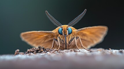 Close-up of a moth with large eyes