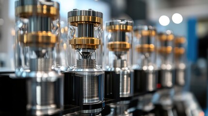 Plastic injection molds with complex designs for industrial production.