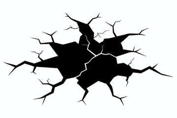 crack wall fracture texture effect of vector