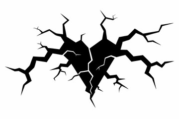 crack wall fracture texture effect of vector