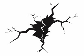 crack wall fracture texture effect of vector