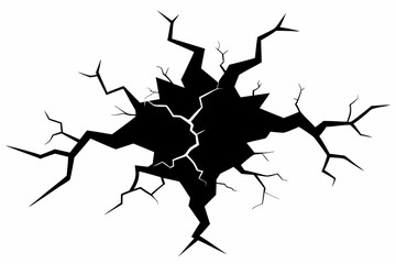 crack wall fracture texture effect of vector