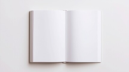 Blank hardcover book suspended above a smooth white surface, illuminated by soft diffused light, showcasing the front cover and spine in a minimalist design.