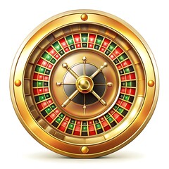 Gold colored wheel with a black center