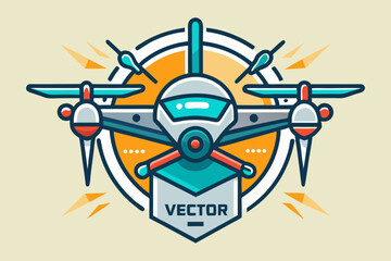 drone logo vector logo illustration