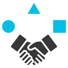 Tolerance Glyph Blue Grey Icon